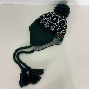 NHL Minnesota Wild Hockey Green Snowflake Fleece Winter Hat Unisex